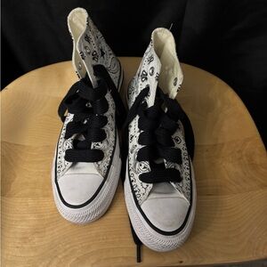Converse x Sammy Baca Pro Hi Bandana Print Paisley High Top Sneakers - Women’s 5